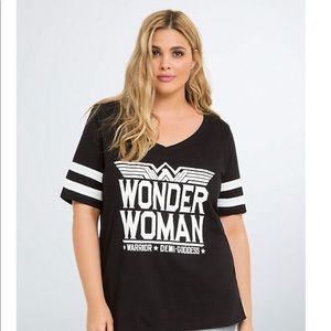 Torrid size 3 Wonder Woman football shirt